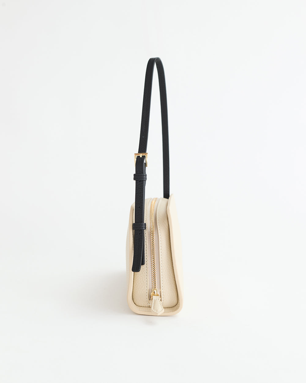 Clara Bag: Oat / Black with Gold